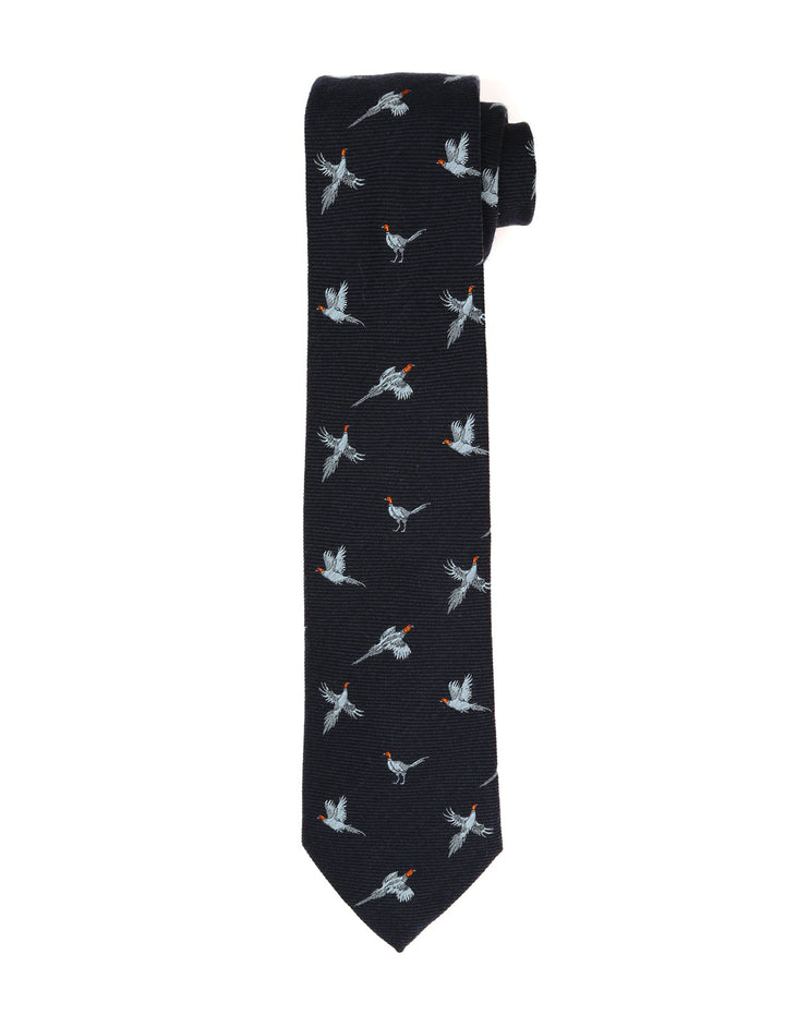 Corbata lana faisan Azul/azul