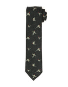 Corbata lana faisan Gris/beige
