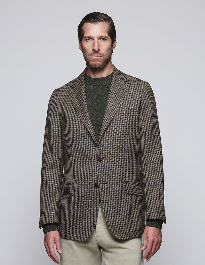 Chaqueta tweed cashmere norfolk Verde