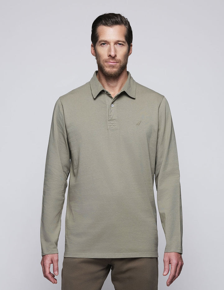 Polo jersey manga larga Verde