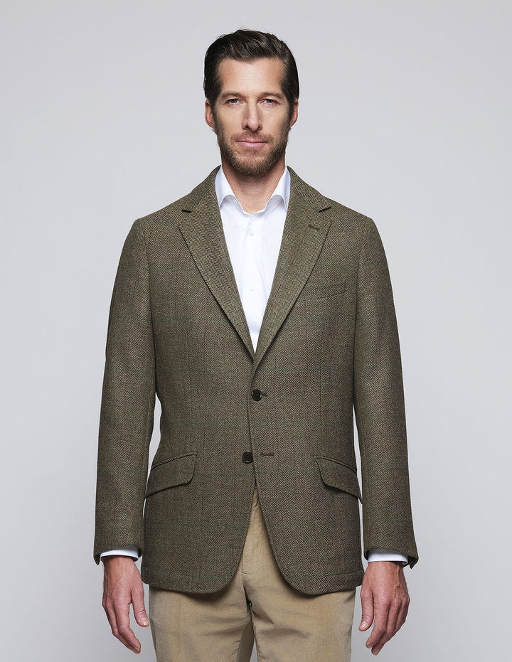 Chaqueta tweed essex Verde