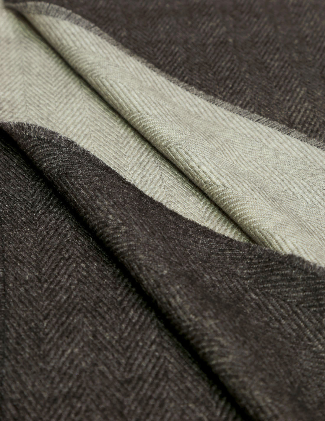 Foulard lana chevrone bicolor Gris gris