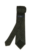 Corbata lana cuadros Verde