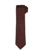 Corbata lana cuadros Burdeos