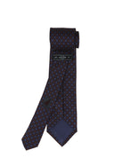 Corbata circulos madder Azul/burdeos