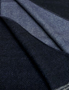 Foulard lana chevrone bicolor Azul/azul claro