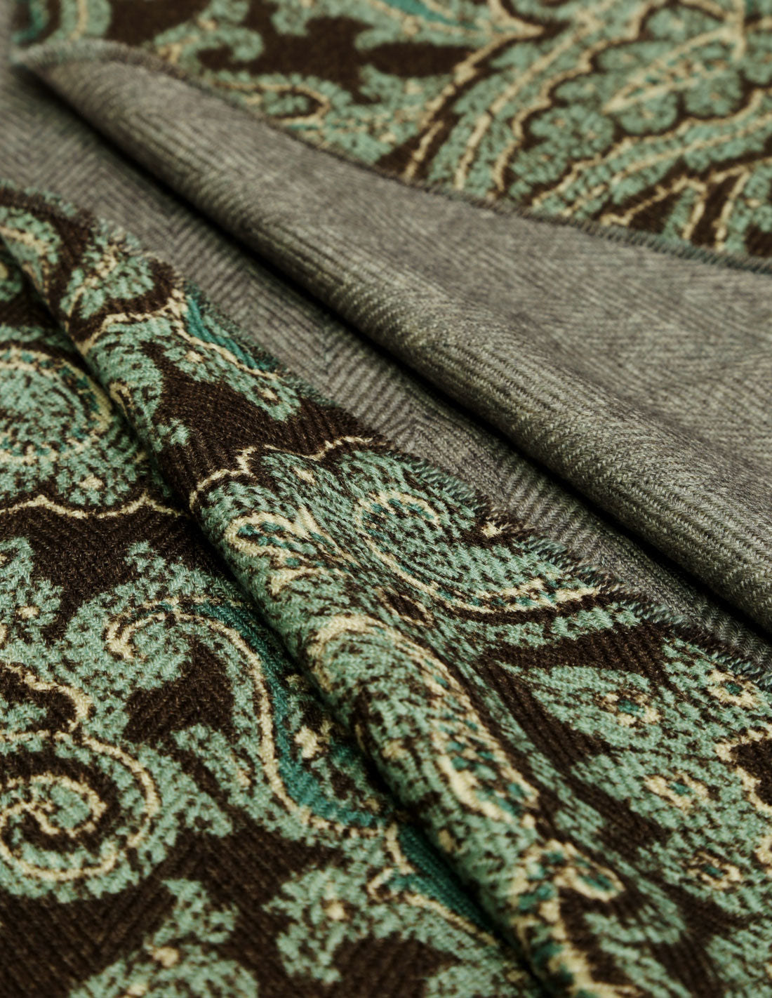 Foulard paisley lana Marrón