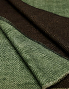 Foulard lana chevrone bicolor Verde/marrón