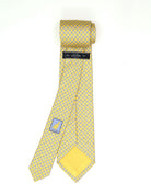 Corbata cadena grande Amarillo/gris