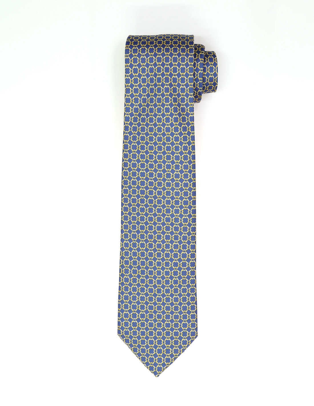 Corbata cadena grande Azul/amarilla