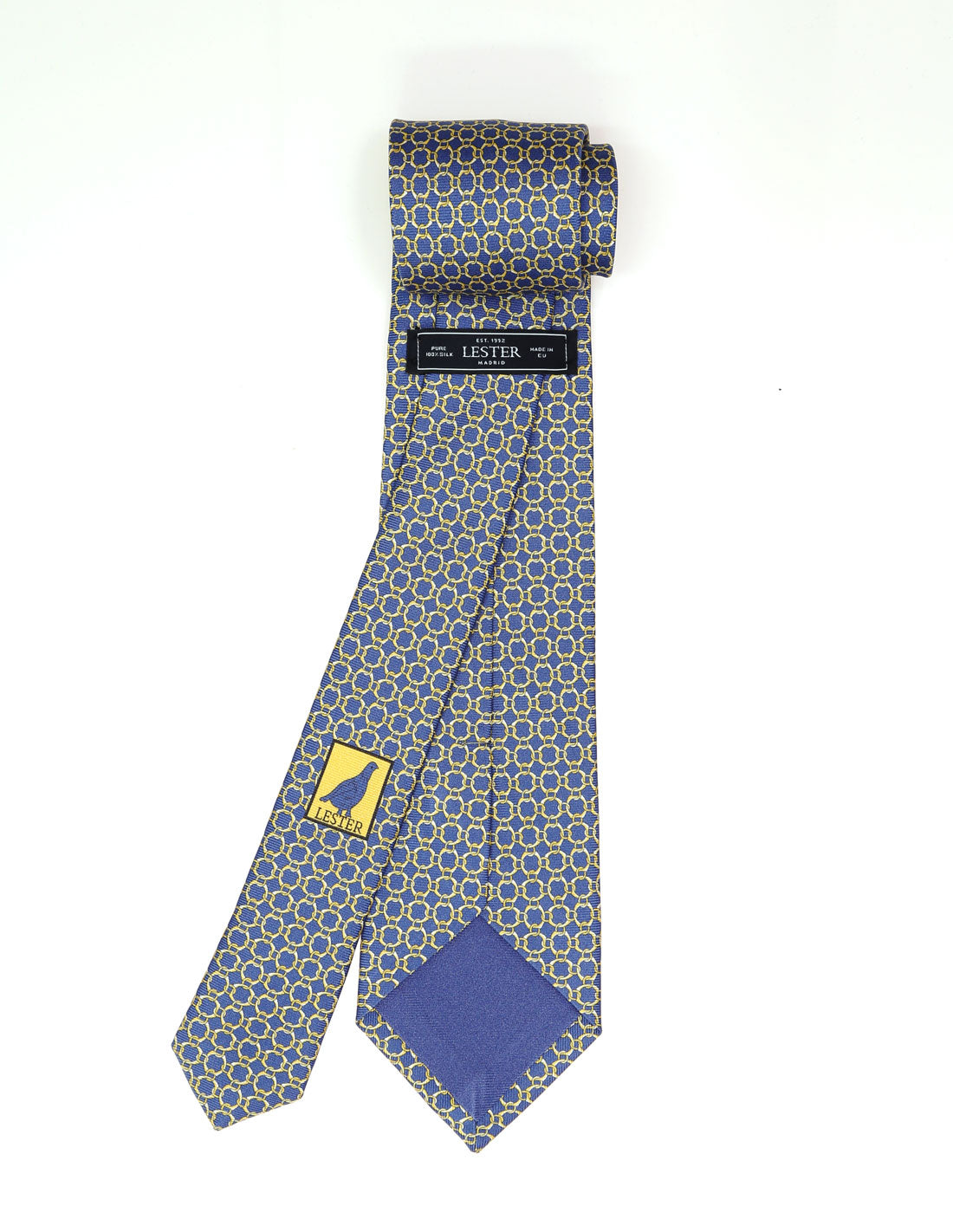 Corbata cadena grande Azul/amarilla