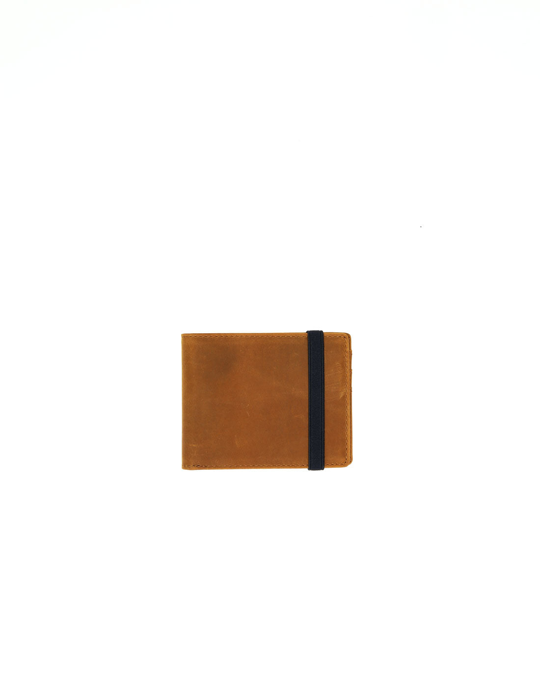 Cartera piel/goma Marrón
