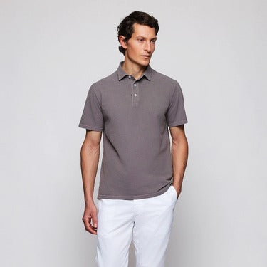 Look polo lavado gris