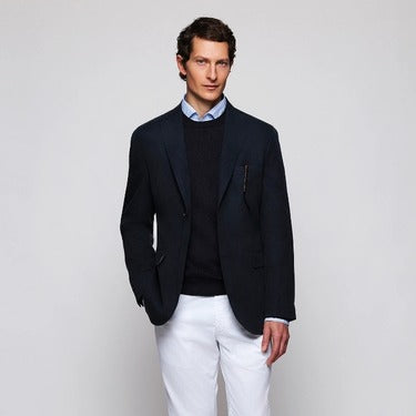 Look Chaqueta Gabardina Azul Marino
