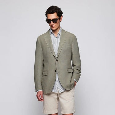 Look Chaqueta Lino Verde