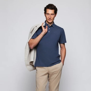 Look Polo Azul Oscuro