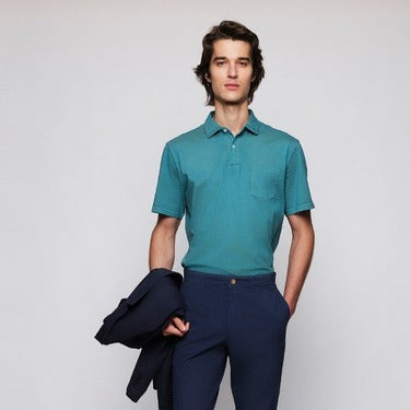 Look Pantalón Seersucker Azul