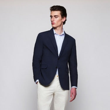 Look Chaqueta Popelin Azul