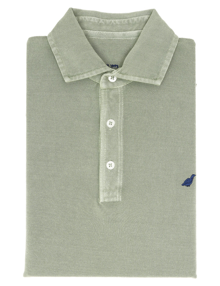Polo pique manga larga Verde claro