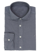Camisa oxford tintada Azul oscuro