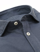 Camisa oxford tintada Azul oscuro