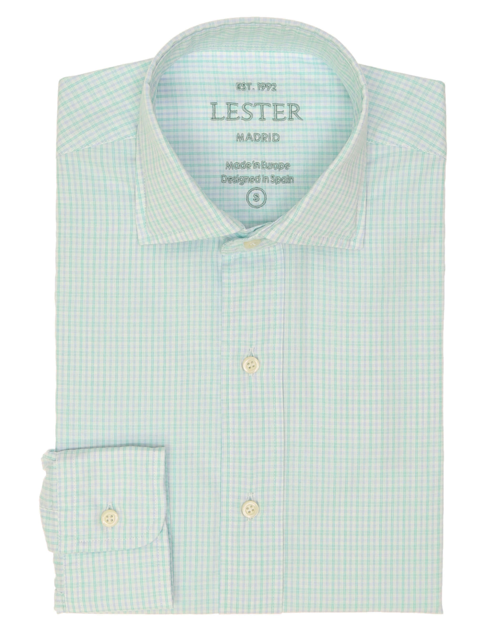 Camisa sport cuadro Azul/verde