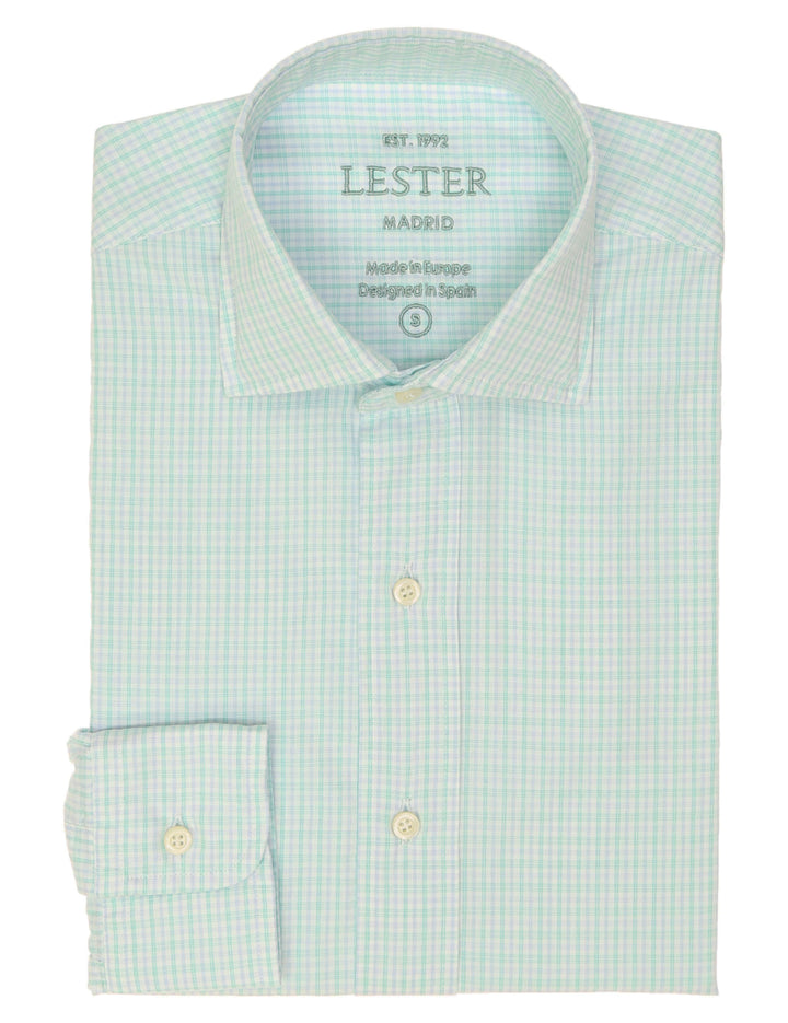 Camisa sport cuadro Azul/verde