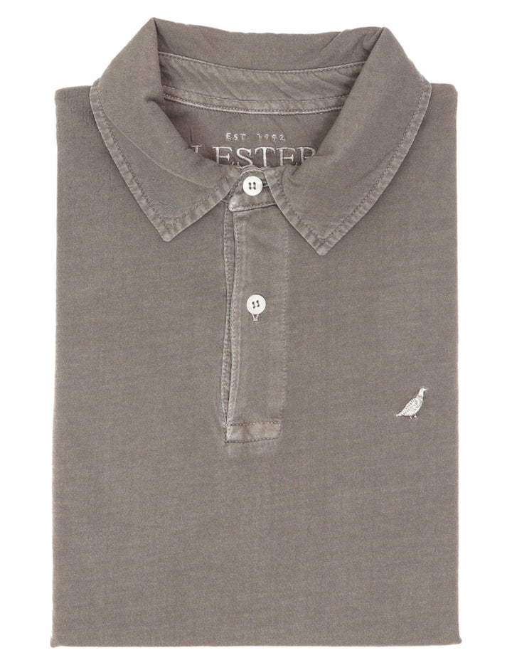 Polo jersey manga larga Gris