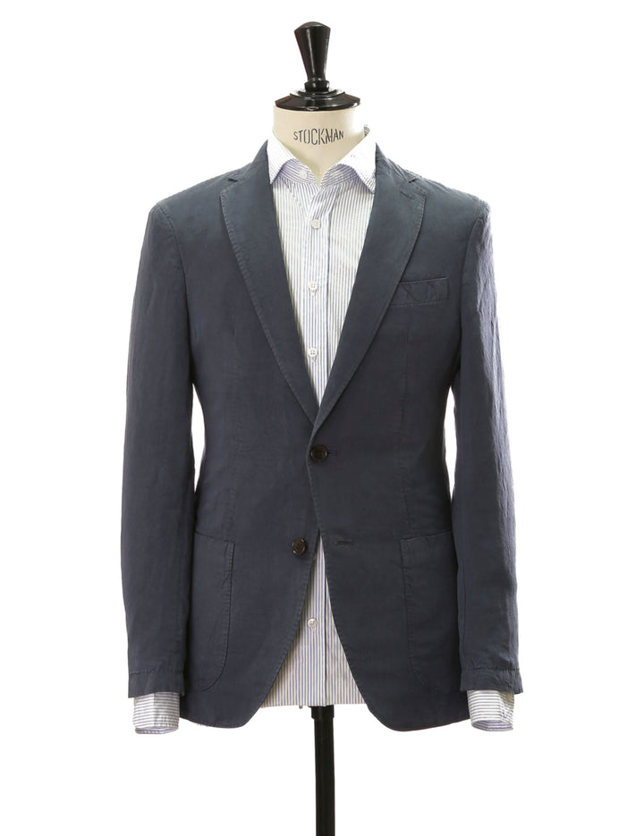 Chaqueta lino algodón lavada Azul