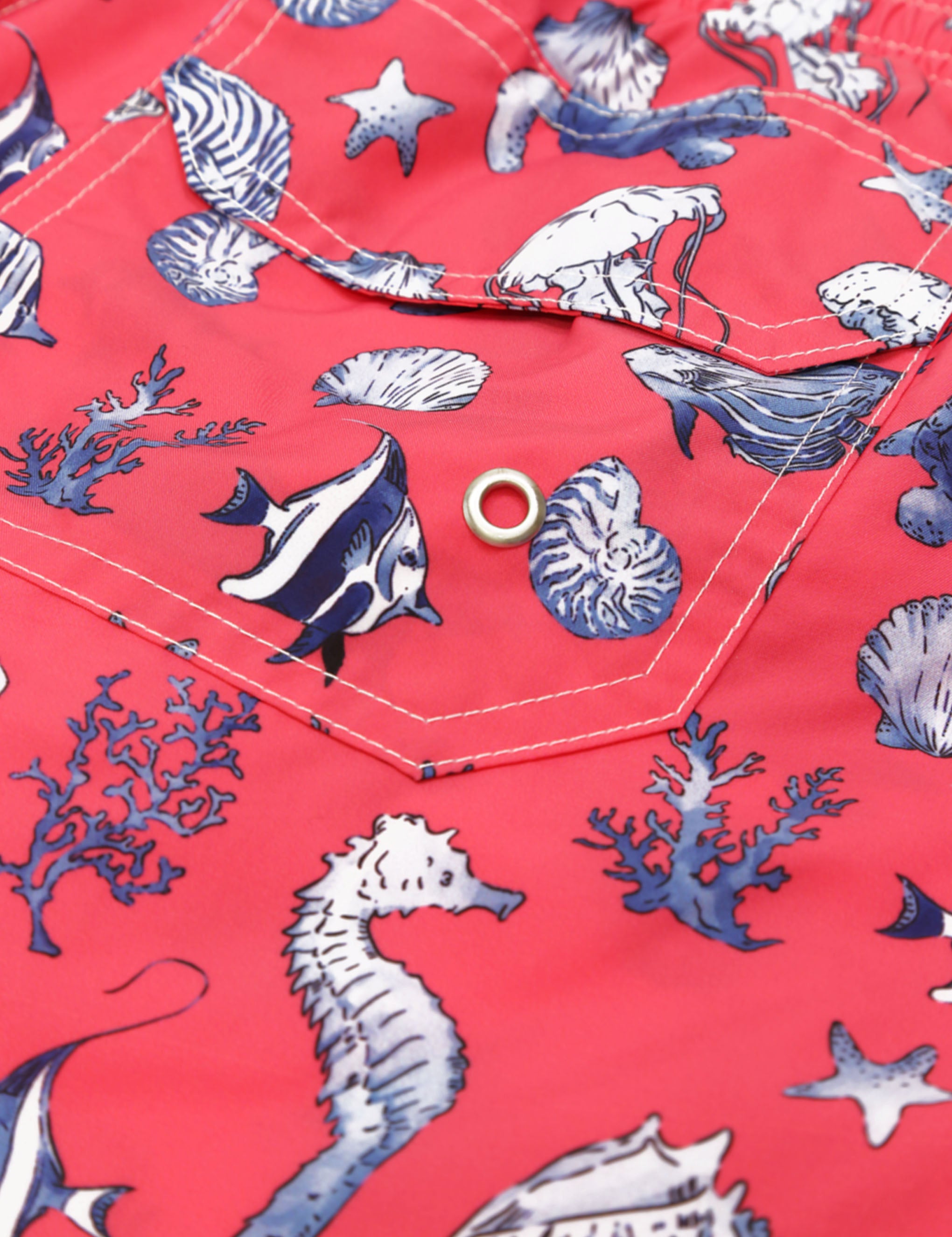Traje de baño fondo mar Rosa