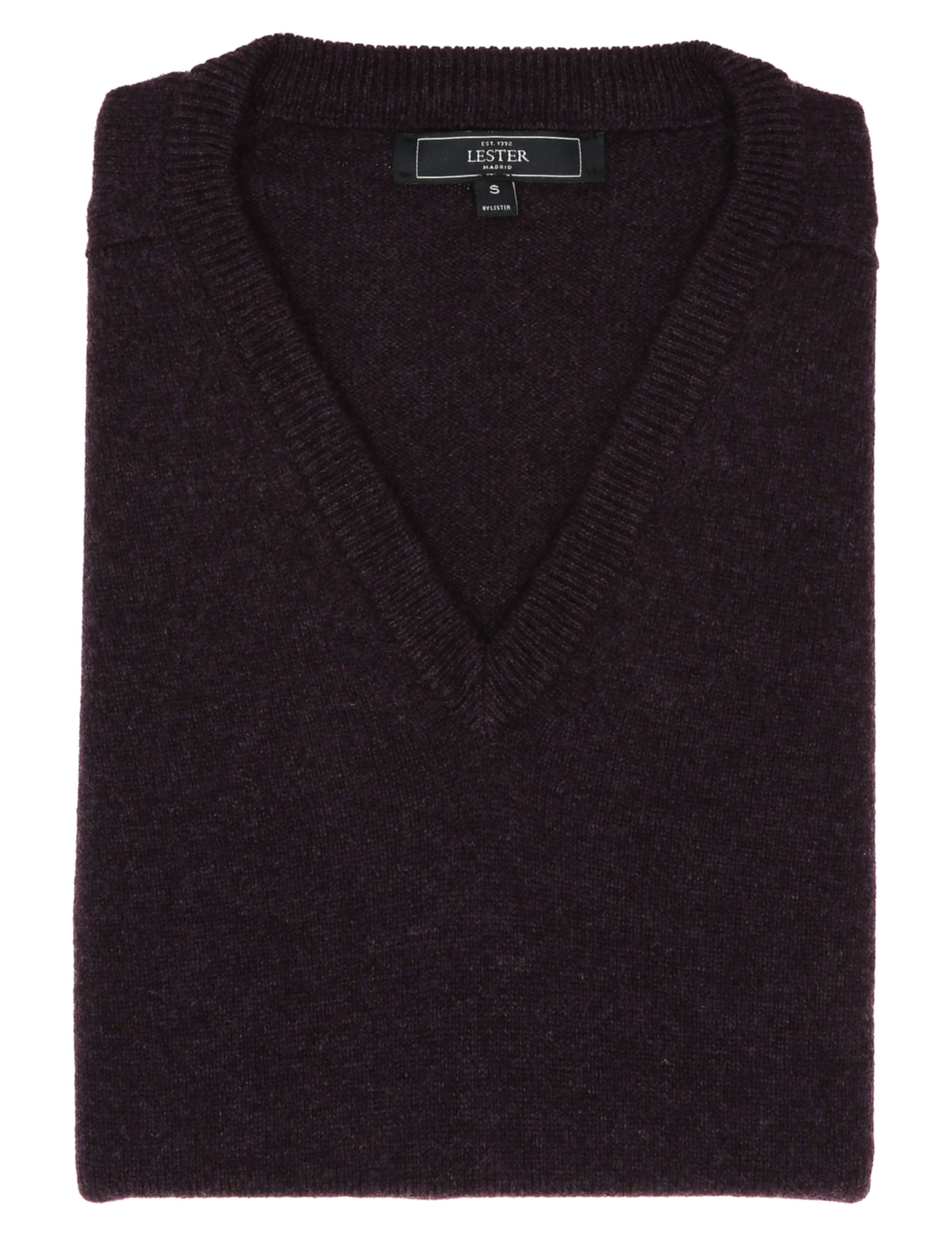 Jersey lana pico Berenjena