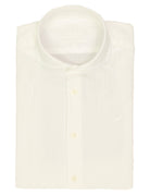Camisa lino algodón lavada Blanco