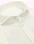 Camisa lino algodón lavada Blanco