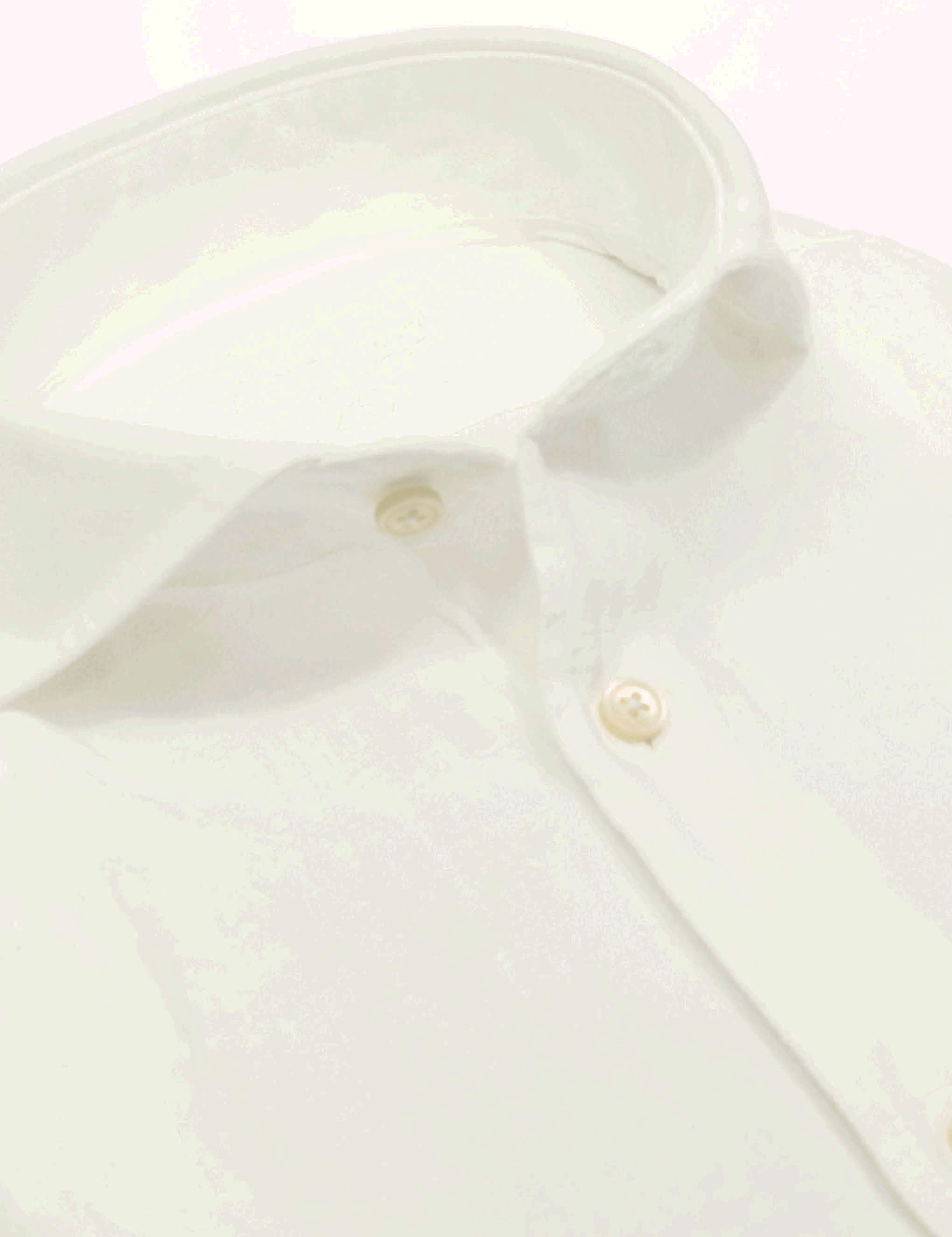 Camisa lino algodón lavada Blanco