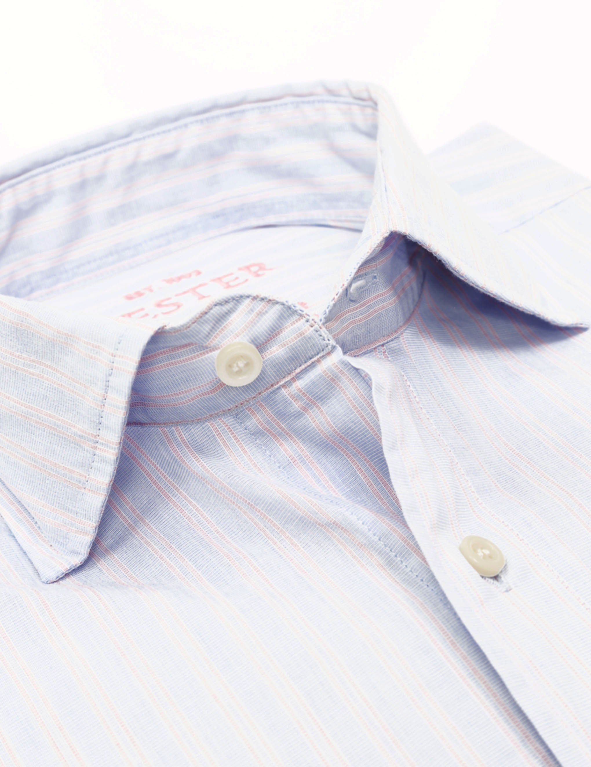 Camisa sport 2 rayas Azul/rosa