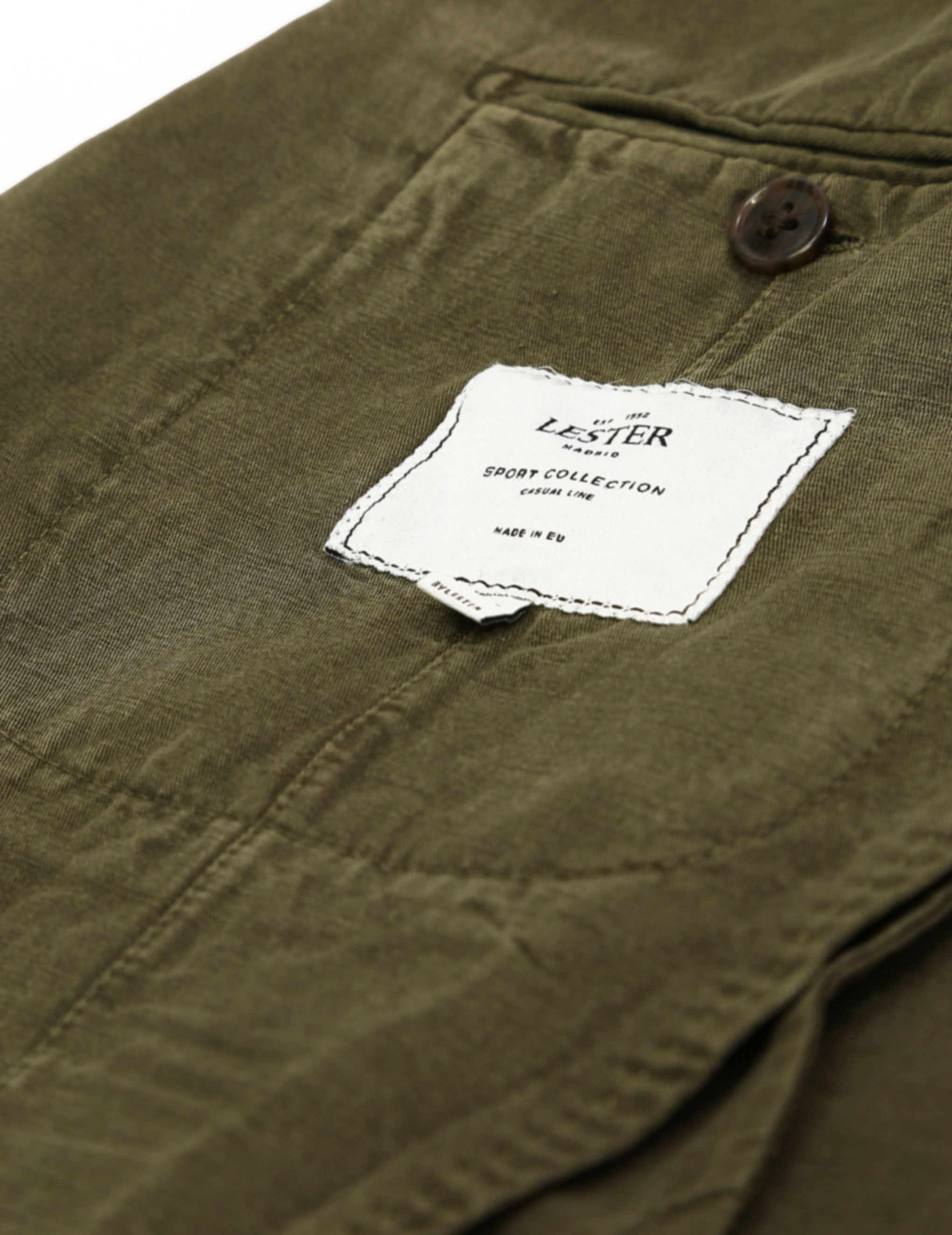 Chaqueta lino algodón lavada Verde