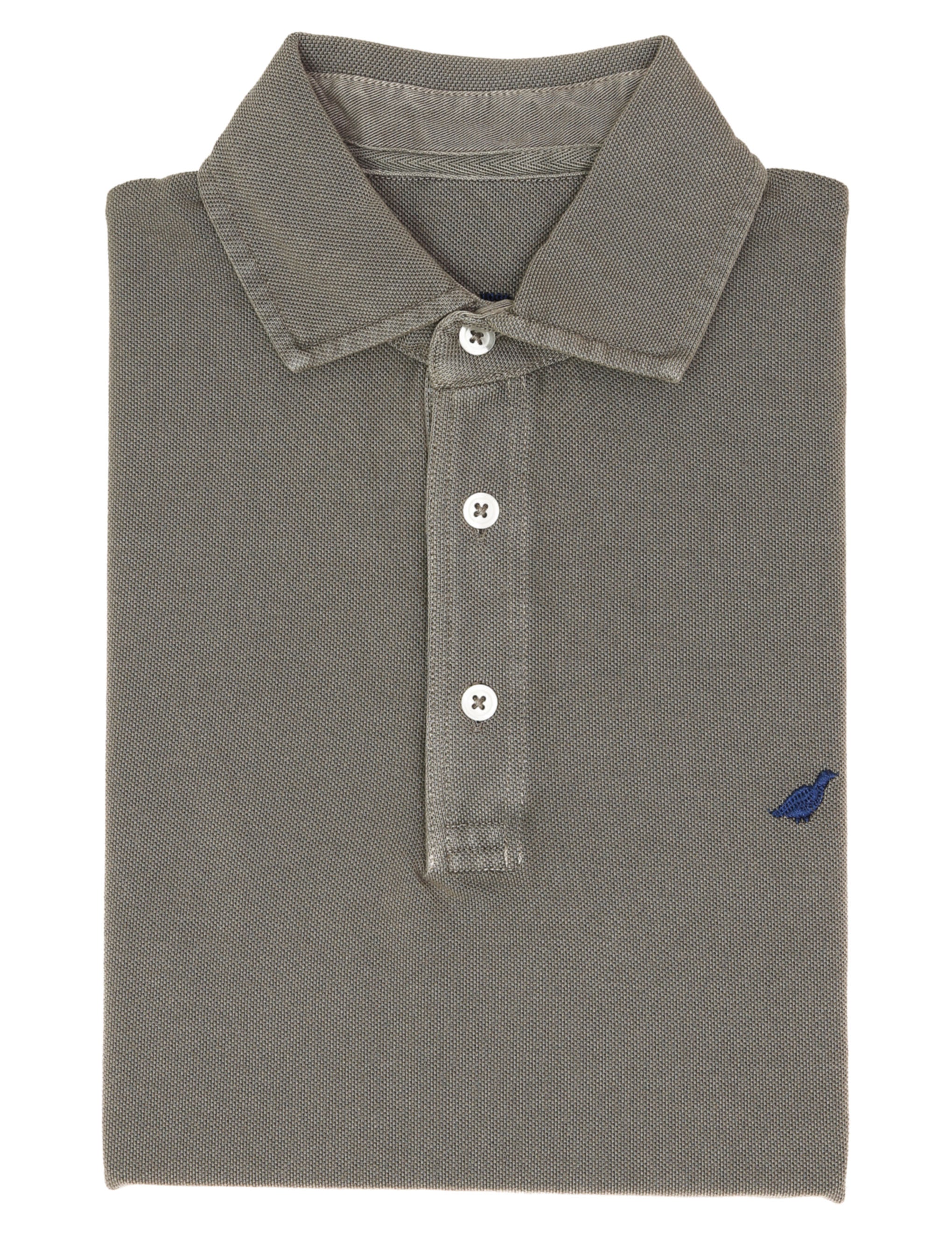 Polo pique manga larga Gris