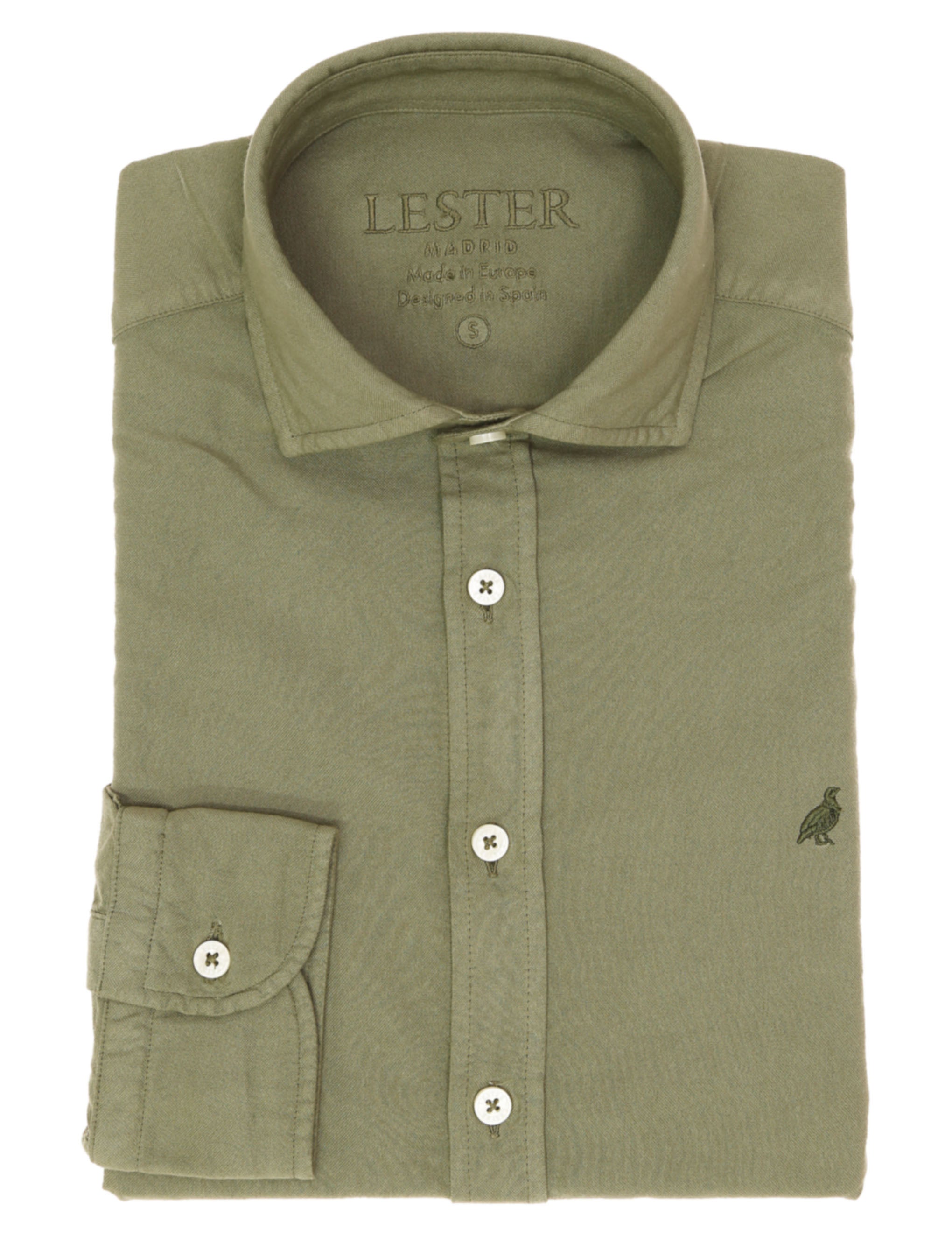 Camisa oxford tintada Verde