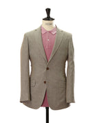 Chaqueta vichy lino Beige