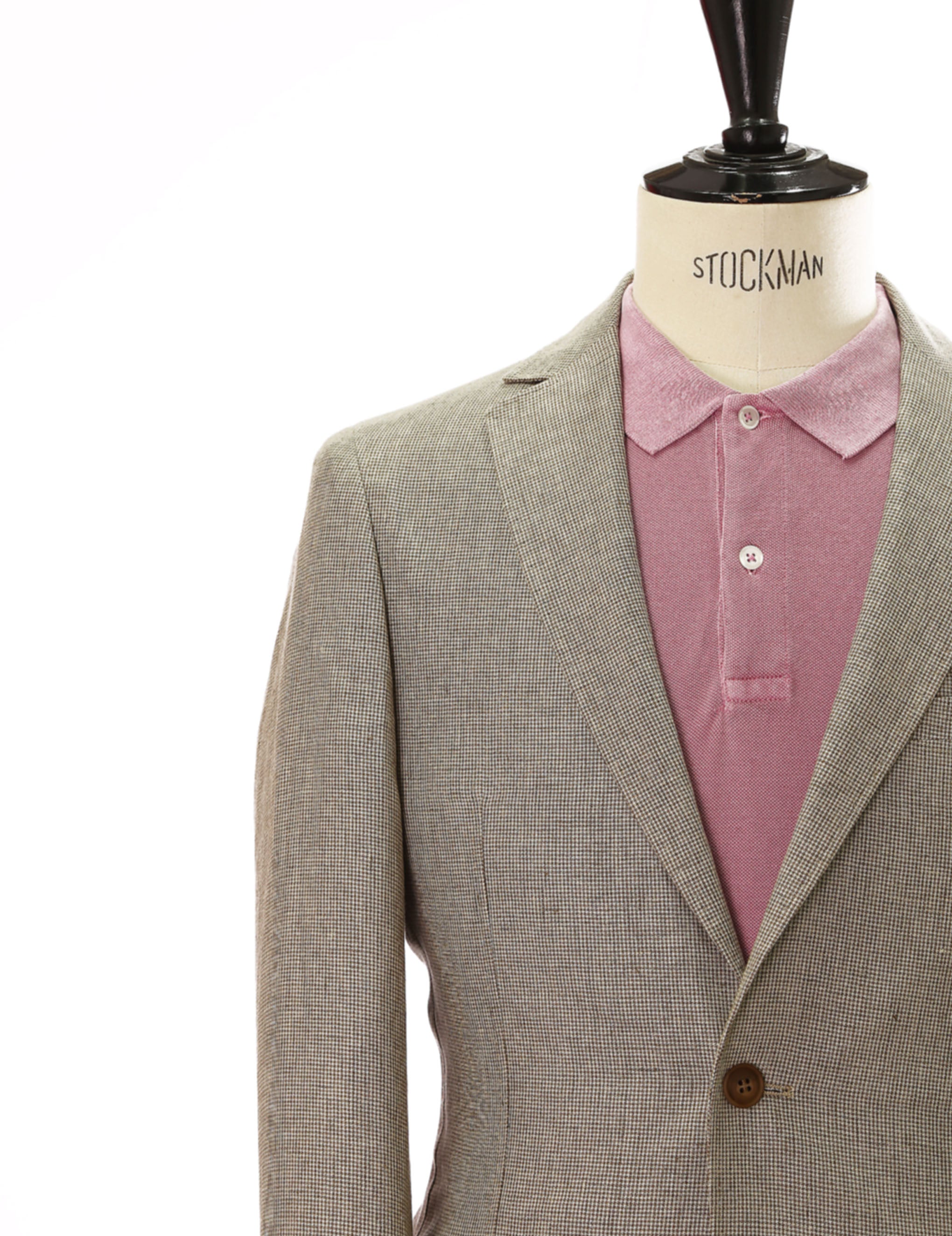 Chaqueta vichy lino Beige