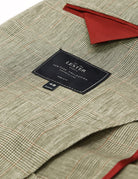 Chaqueta cuadros lino Verde