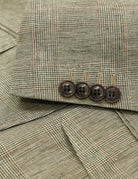 Chaqueta cuadros lino Verde