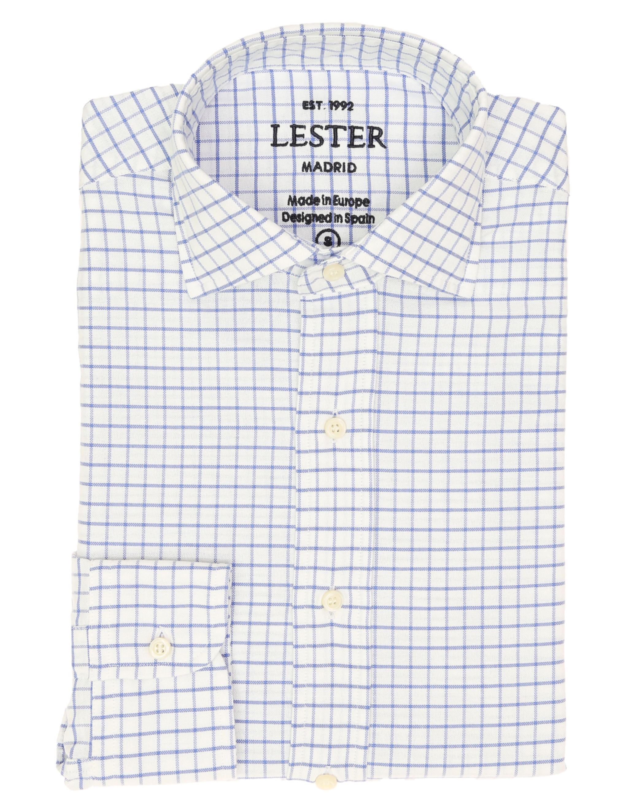Camisa sport oxford cuadro Azul