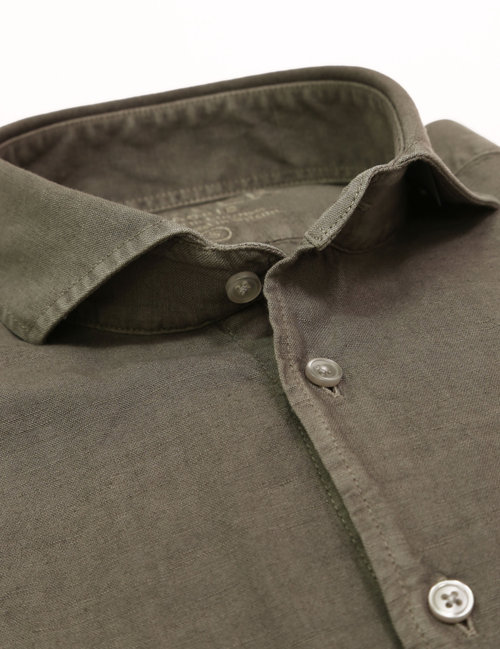 Camisa lino algodón lavada Gris