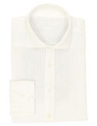 Camisa lino lisa lavada Blanco