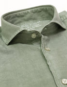 Camisa lino algodón lavada Verde claro