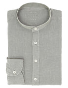Camisa mao lino lisa lavada Gris