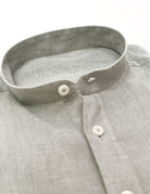 Camisa mao lino lisa lavada Gris