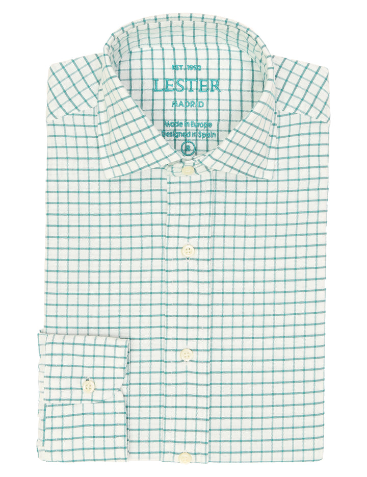 Camisa sport oxford cuadro Verde