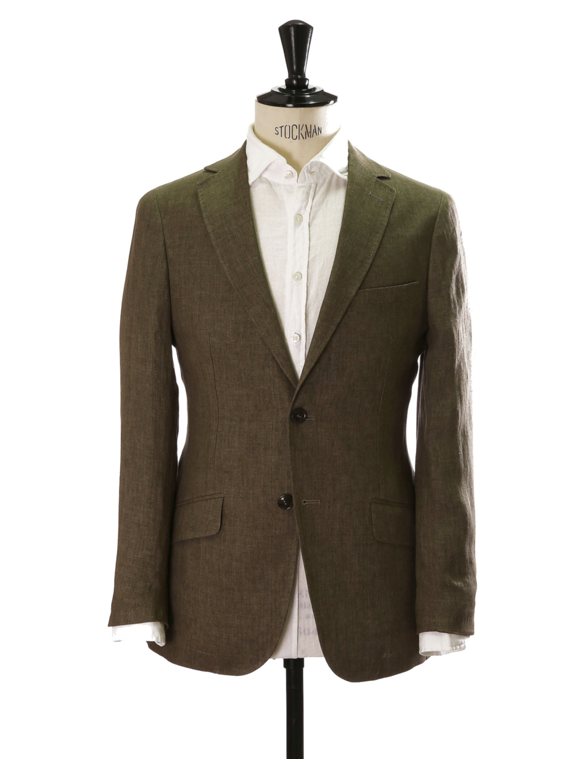 Chaqueta lino ojo de perdiz Verde